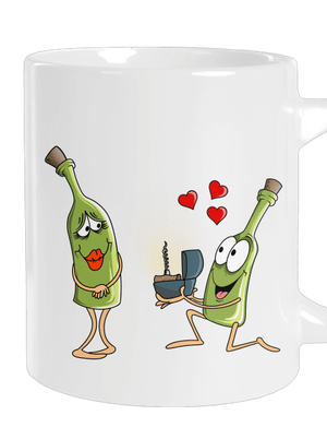 A bor szeretete nagy bögre White