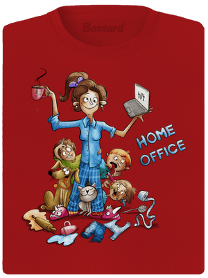 Anyukák home office női sportpóló Red Mal