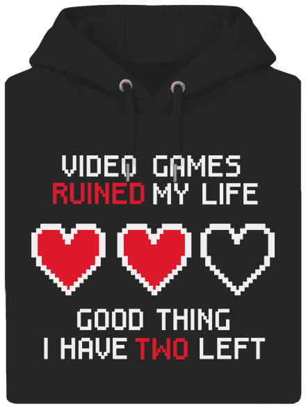 Video games unisex prémium pulóver Dark Black