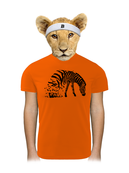 Zebra szerelem gyerek sport póló Neon Orange