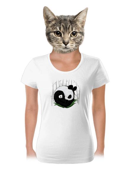 Két alvó panda női póló White