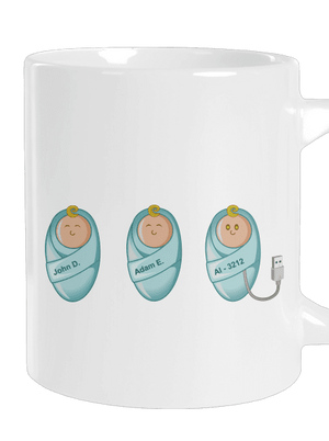 AI baby nagy bögre White