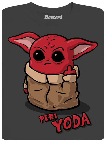 Peri Yoda férfi póló Dark Grey