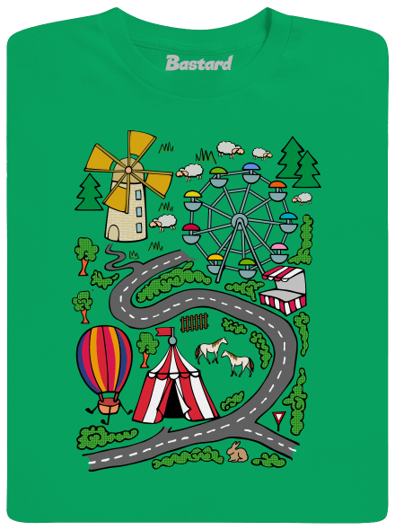 Úton gyerek póló Kelly Green