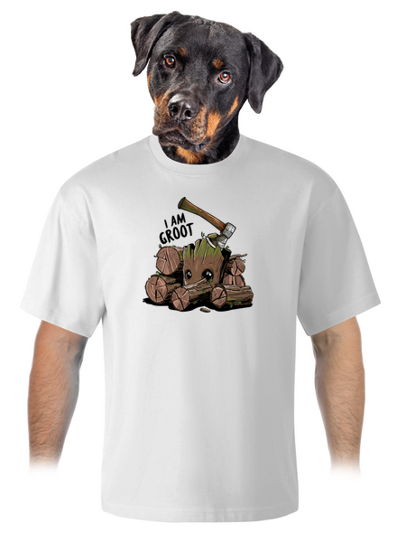 I Am Groot unisex túlméretezett póló White