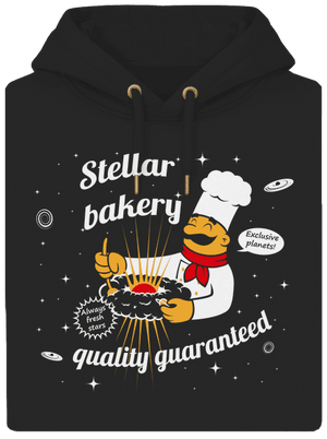 Stellar bakery unisex prémium pulóver Dark Black