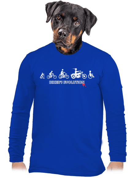 Bikers evolution férfi hosszú ujjú póló Royal Blue
