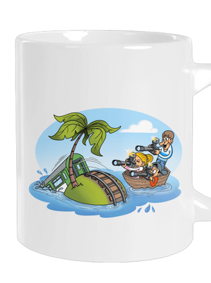 Vasúti sziget nagy bögre White