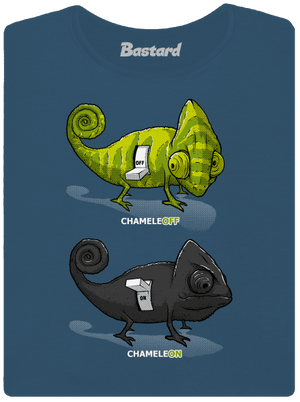 ChameleON ChameleOFF prémium női póló Petrol Blue