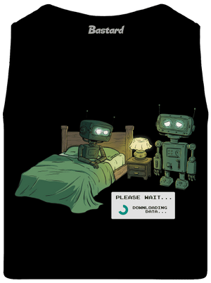 Robot romantika férfi trikó Black