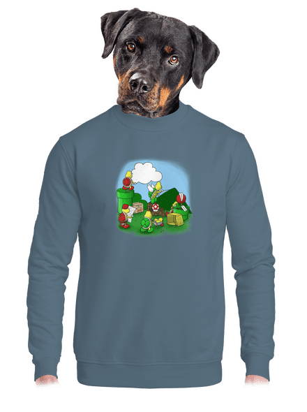 Hogyan építsünk fel egy új szintet unisex crewneck Nordic Blue