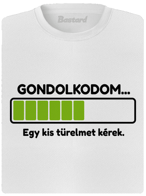 Gondolkodom női sportpóló White