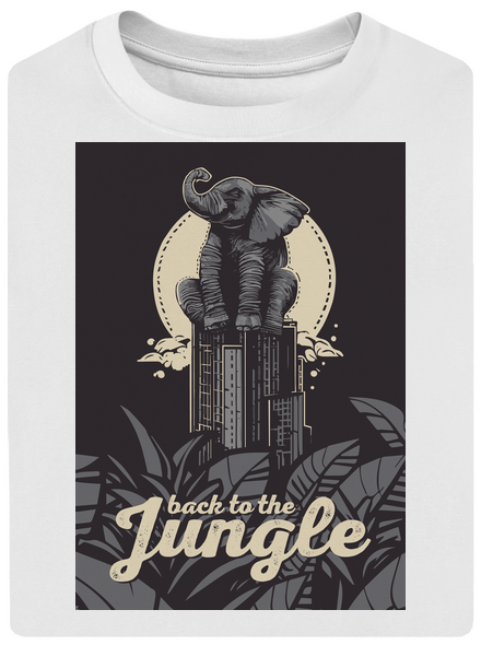 Back to the jungle unisex túlméretezett póló White