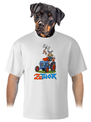 ZeThor unisex túlméretezett póló White