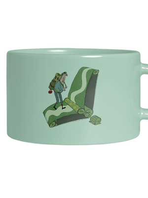 túrázás az övön macaron bögre Mint Macaron