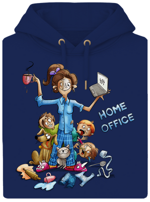 Anyukák home office unisex prémium pulóver Navy