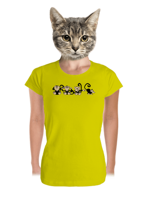 Majmok prémium női póló Lemon