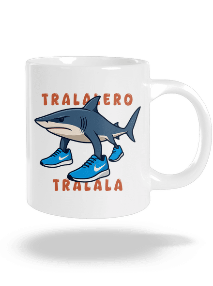 Tralalero Tralala – Italian Brainrot nagy bögre White