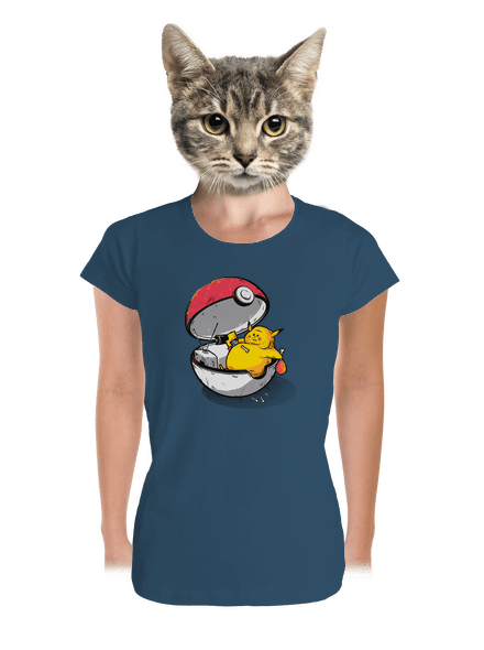 Pokémonnak annyi prémium női póló Petrol Blue