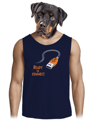 USB csatlakozás férfi trikó French Navy