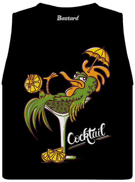 Cocktail női bővített trikó Black
