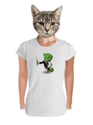 Az álcázás mestere prémium női póló White