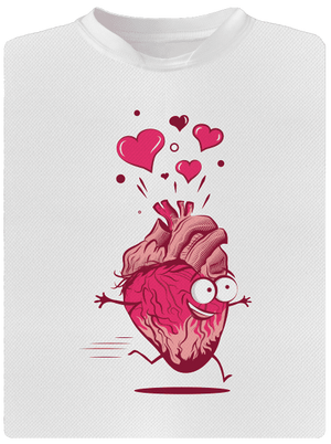 Szerelmes szívek férfi sportpóló White