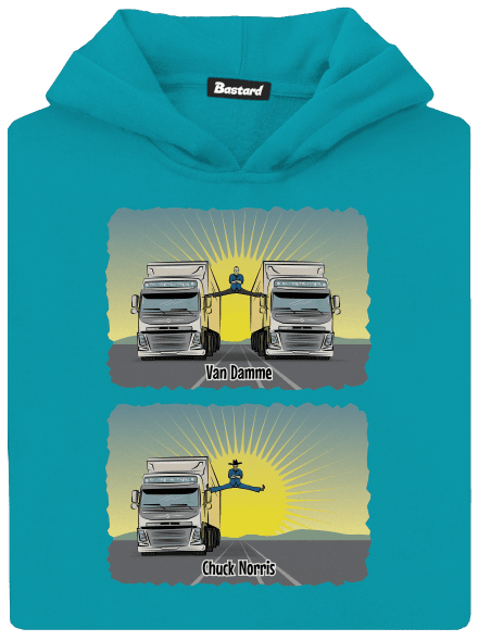 Chuck & Truck gyerek kenguruzsebes pulóver Hawaiian Blue