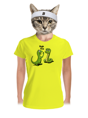 High Five női sportpóló Neon Yellow