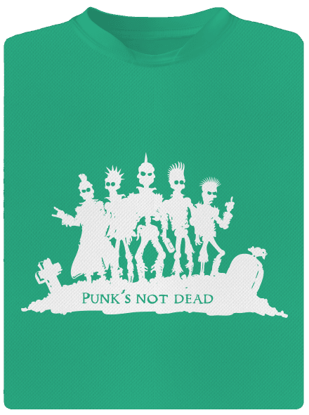 Punks not dead! férfi sportpóló Mint Mal