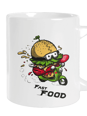 Fast Food nagy bögre White