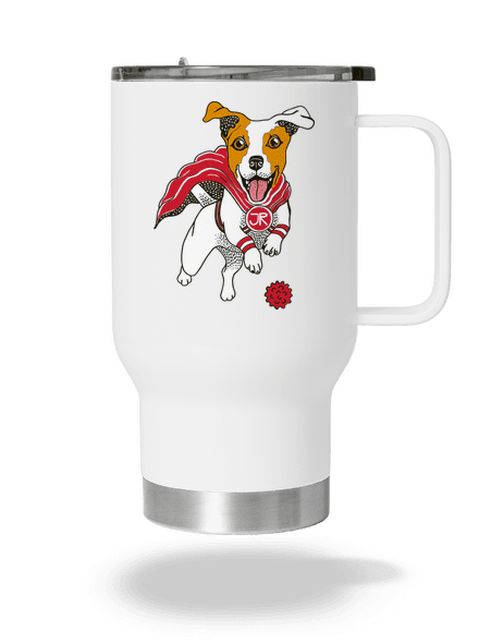 Jack Russell termosz bögre White
