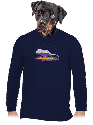 Titok kiderült férfi hosszú ujjú póló Navy