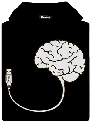 USB agy gyerek kenguruzsebes pulóver Black