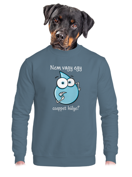 Nem vagy egy cseppet hülye? unisex crewneck Nordic Blue