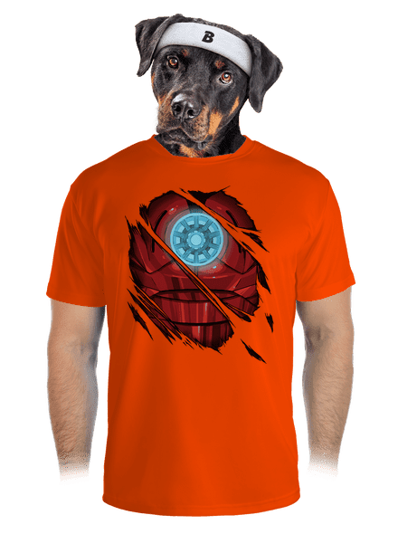 Ironman férfi sportpóló Neon Orange