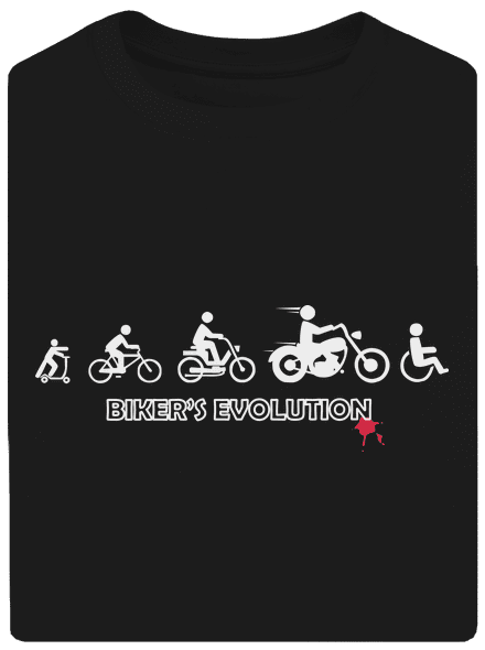 Bikers evolution unisex túlméretezett póló Black