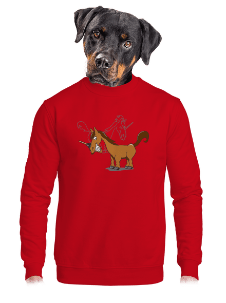 Jednorožec unisex crewneck Red