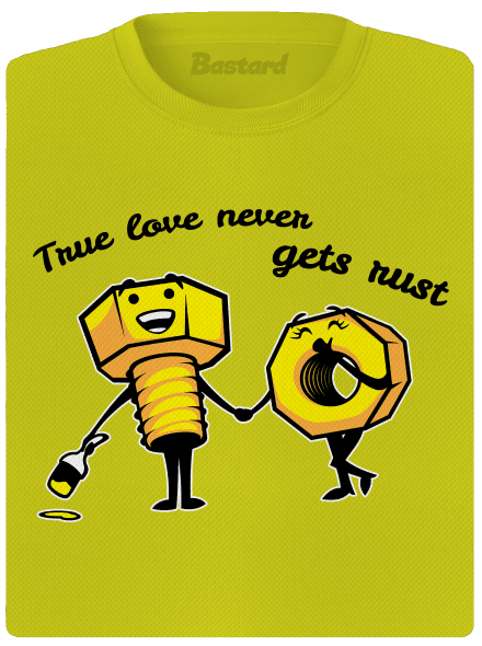 True love női sportpóló Neon Yellow