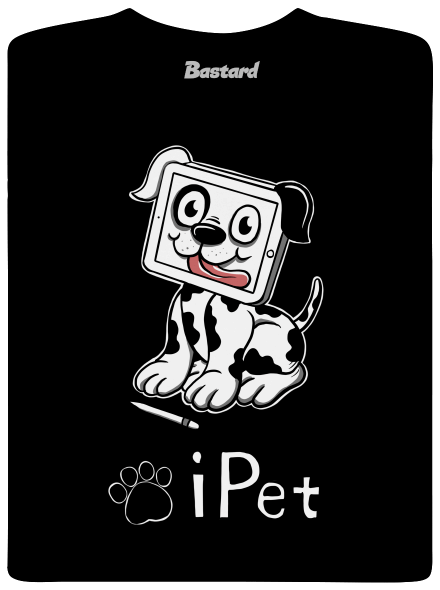 iPet férfi hosszú ujjú póló Black