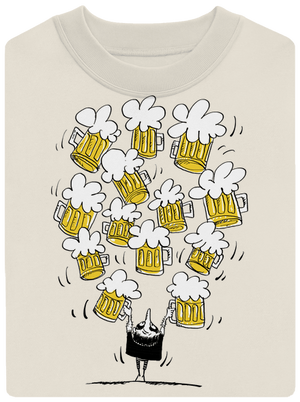 Boldog sörivó unisex crewneck Off White