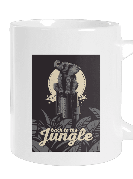 Back to the jungle nagy bögre White