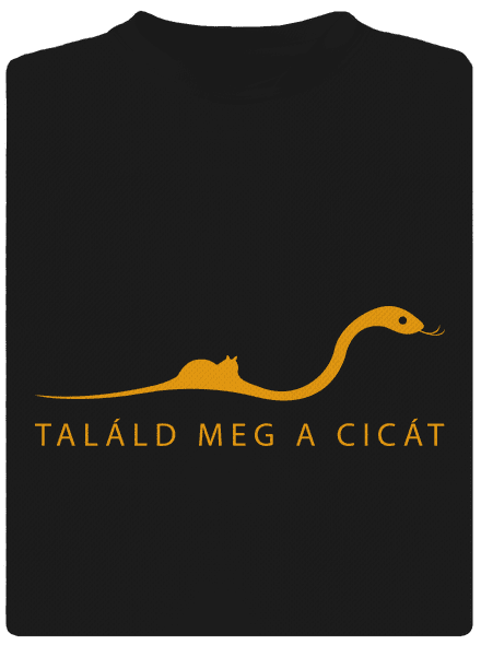 Találd meg a cicát gyerek sport póló Black