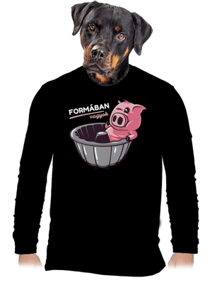 Formában férfi hosszú ujjú póló Black