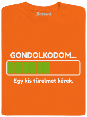 Gondolkodom férfi póló Orange