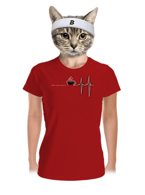 Coffee help női sportpóló Red Mal