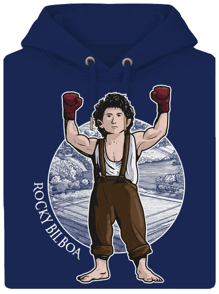Rocky Bilboa unisex prémium pulóver Navy