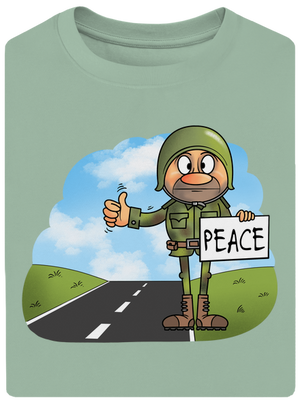 Peace unisex túlméretezett póló Sage