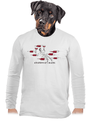 Chardonnay matrix férfi hosszú ujjú póló White