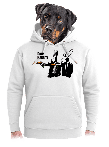 Pulp Rabbits unisex prémium pulóver Snowwhite